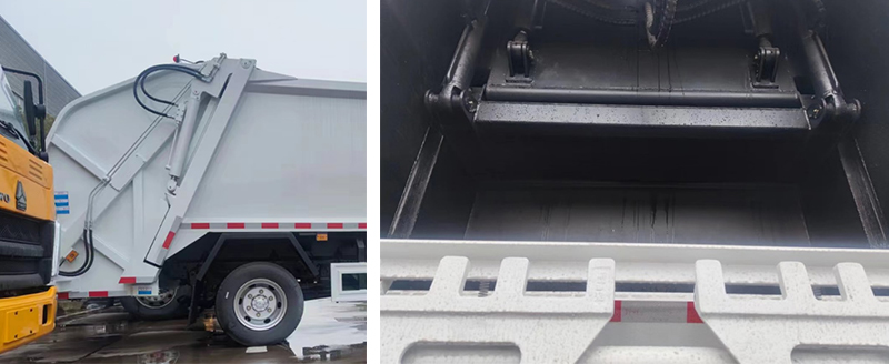 Application of compression garbage truck
