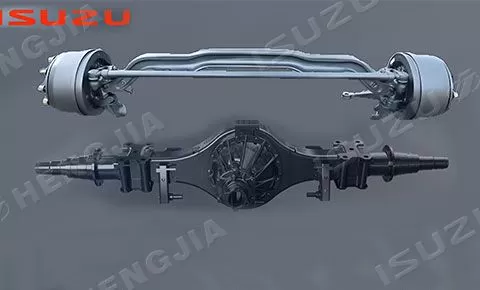 Front and rear axles